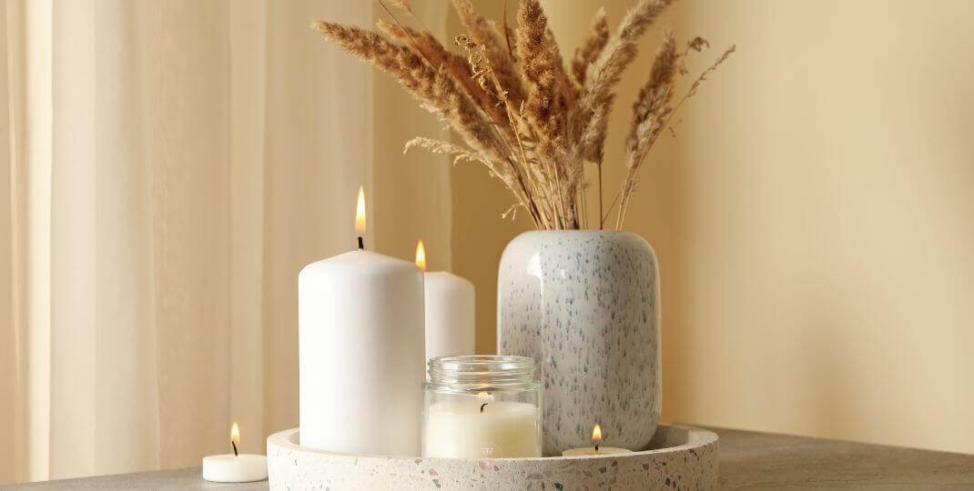 Ways to Soothe Overwhelm Naturally - Soft candlelight with cozy surroundings